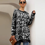 Black Leopard Long Sweater - Vignette | My Léopard
