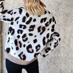 White Leopard Print Sweater - Vignette | My Léopard