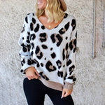 White Leopard Print Sweater - Vignette | My Léopard