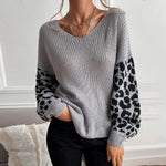 Grey Leopard Print Sweater - Vignette | My Léopard