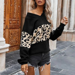 Black Leopard Print Sweater - Vignette | My Léopard