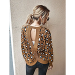 Brown Leopard Spotted Sweater - Vignette | My Léopard