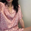 pyjama rose léopard chemise.