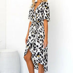Leopard Wrap Dress Mid Length - Vignette | My Léopard