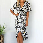 Leopard Wrap Dress Mid Length - Vignette | My Léopard