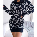 Black Leopard Turtleneck Dress - Vignette | My Léopard