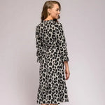 Robe Léopard Evasée Grise - Vignette | My Léopard