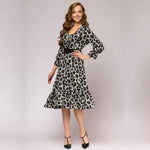 Robe Léopard Evasée Grise - Vignette | My Léopard