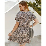 Robe Léopard Grande Taille Blanche - Vignette | My Léopard