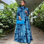 Long Blue Leopard Dress - Vignette | My Léopard