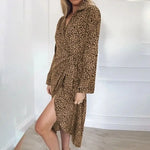 Robe léopard portefeuille marron - Vignette | My Léopard