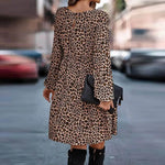 Leopard Long Sleeve Dress - Vignette | My Léopard