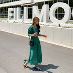 Robe motif léopard élégante bleue - Vignette | My Léopard