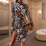 Robe Motif Léopard Manches Longues - Vignette | My Léopard