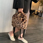 Leopard Faux Fur Backpack - Vignette | My Léopard