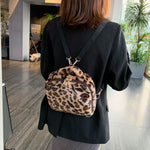 Leopard Faux Fur Backpack - Vignette | My Léopard