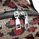 Mochila de leopardo con lentejuelas rojas - Vignette | My Léopard