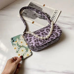 Sac Léopard Épaule Violet - Vignette | My Léopard