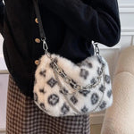 Bolso de piel sintética de leopardo blanco - Vignette | My Léopard