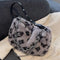 Sac Léopard Fausse Fourrure Gris