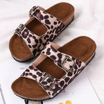 Sandales léopard à doubles brides beiges - Vignette | My Léopard