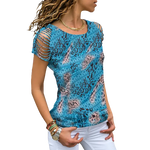 Tee-Shirt Léopard Bleu - Vignette | My Léopard