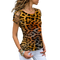 Sexy Leopard Print T Shirts Summer Women Short Sleeve Casual