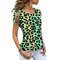 Sexy Leopard Print T Shirts Summer Women Short Sleeve Casual