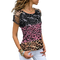 Sexy Leopard Print T Shirts Summer Women Short Sleeve Casual