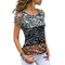 Sexy Leopard Print T Shirts Summer Women Short Sleeve Casual