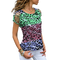 Sexy Leopard Print T Shirts Summer Women Short Sleeve Casual