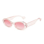 SO&EI Ins Popular Fashion Small Oval Sunglasses Women Vintage Leopard Jelly Color Eyewear Men Trending Sun Glasses Shades UV400 - Vignette | My Léopard