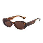 SO&EI Ins Popular Fashion Small Oval Sunglasses Women Vintage Leopard Jelly Color Eyewear Men Trending Sun Glasses Shades UV400 - Vignette | My Léopard