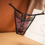 Transparent Jeweled Leopard Thong - Vignette | My Léopard