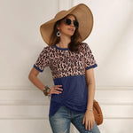 Women's Trendy Blue Leopard T-Shirt - Vignette | My Léopard