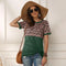 T shirt léopard vert tendance.