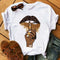T shirt imprimé bouche léopard.