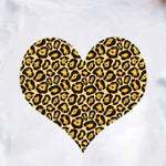 T-Shirt Léopard Cœur Marron Foncé - Vignette | My Léopard
