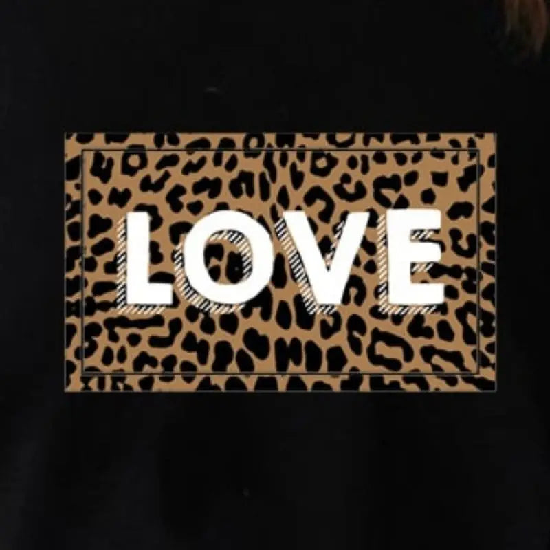 T shirt léopard love.