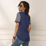 Blue Striped Leopard T-Shirt - Vignette | My Léopard