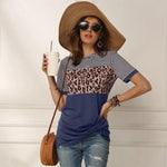 Blue Striped Leopard T-Shirt - Vignette | My Léopard
