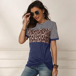 Blue Striped Leopard T-Shirt - Vignette | My Léopard