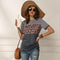 T shirt marinière léopard gris.