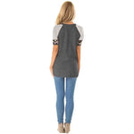 T-shirt Léopard Poche Gris - Vignette | My Léopard