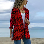 Veste Blazer Léopard Femme Rouge - Vignette | My Léopard