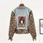Veste en Jean Imprimée Léopard - Vignette | My Léopard