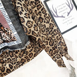 Veste en Jean Imprimée Léopard Grise - Vignette | My Léopard