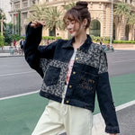 Women's Black Leopard Denim Jacket - Vignette | My Léopard