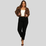 Veste Fausse Fourrure Léopard Courte - Vignette | My Léopard