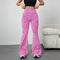 Pantalon Léopard Pattes d'éléphant Rose